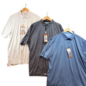 LOT OF 3 NEW Greg Norman ML75 Play Dry Golf Polo Shirts Mens XXL Performance NWT